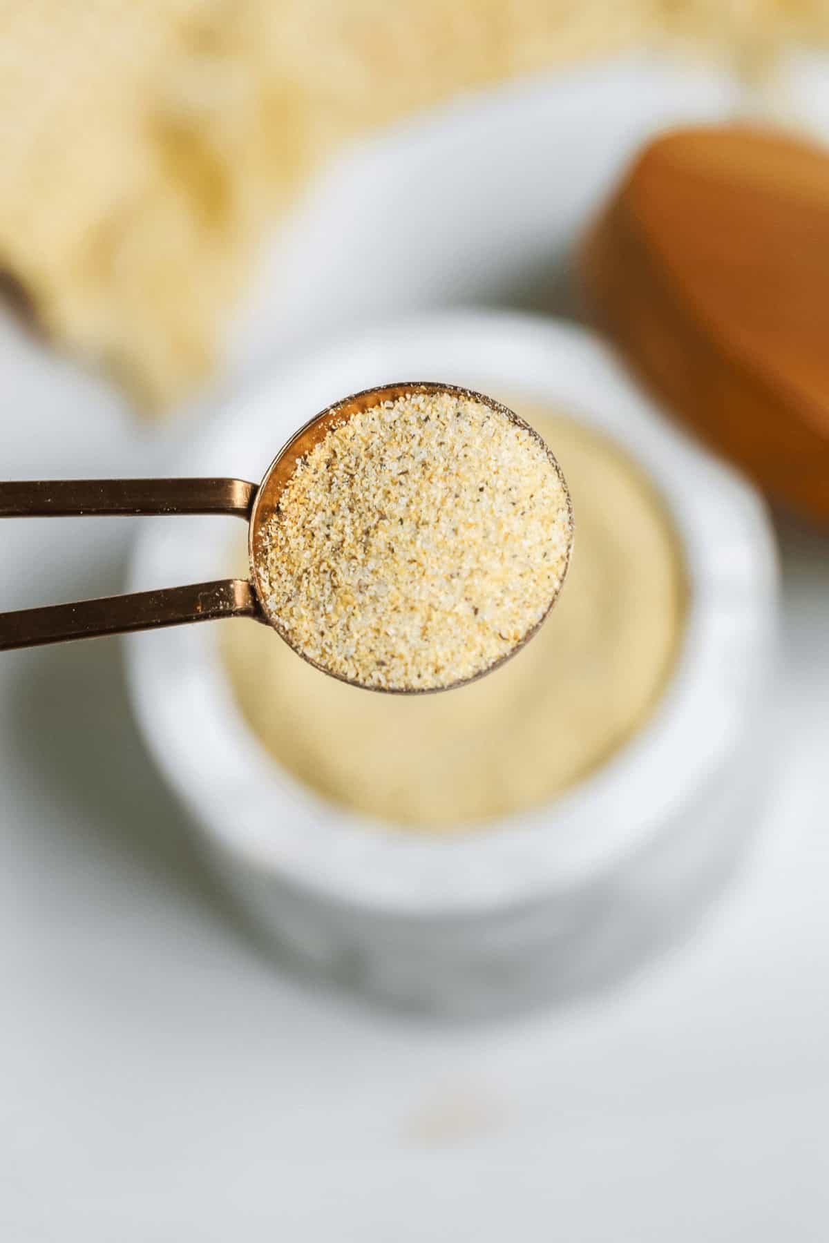 A spoon of the blend.