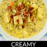 Creamy bacon cheeseburger soup is a delicious and hearty dish that combines the flavors of bacon and cheeseburger in a comforting bowl of soup.