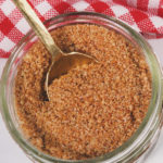 Best BBQ Rub with a red and white checked napkin.