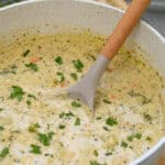 A dish of the creamy dinner.