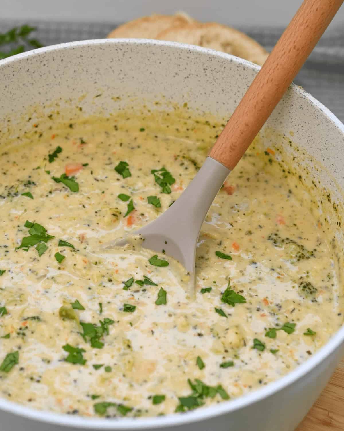 A dish of the creamy dinner.