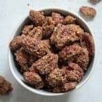 A white dish filled with the treats.