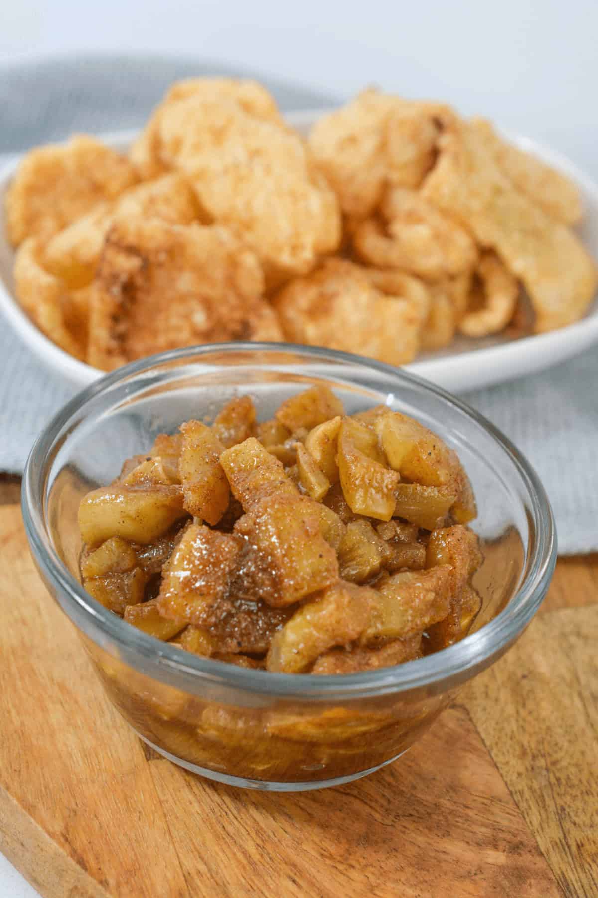 A bowl of dippers and the dish.