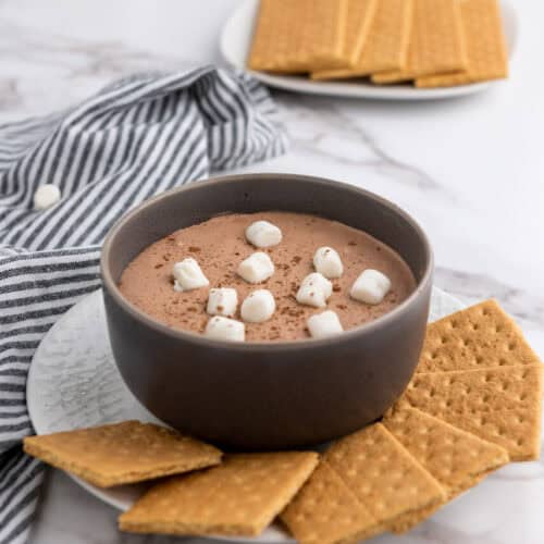 A shot of the hot cocoa dip.