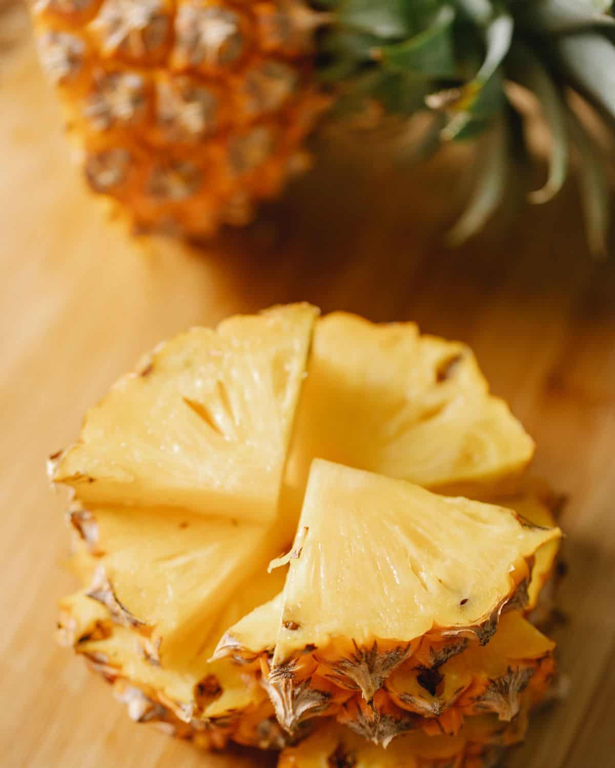 Pineapple triangles stacked.