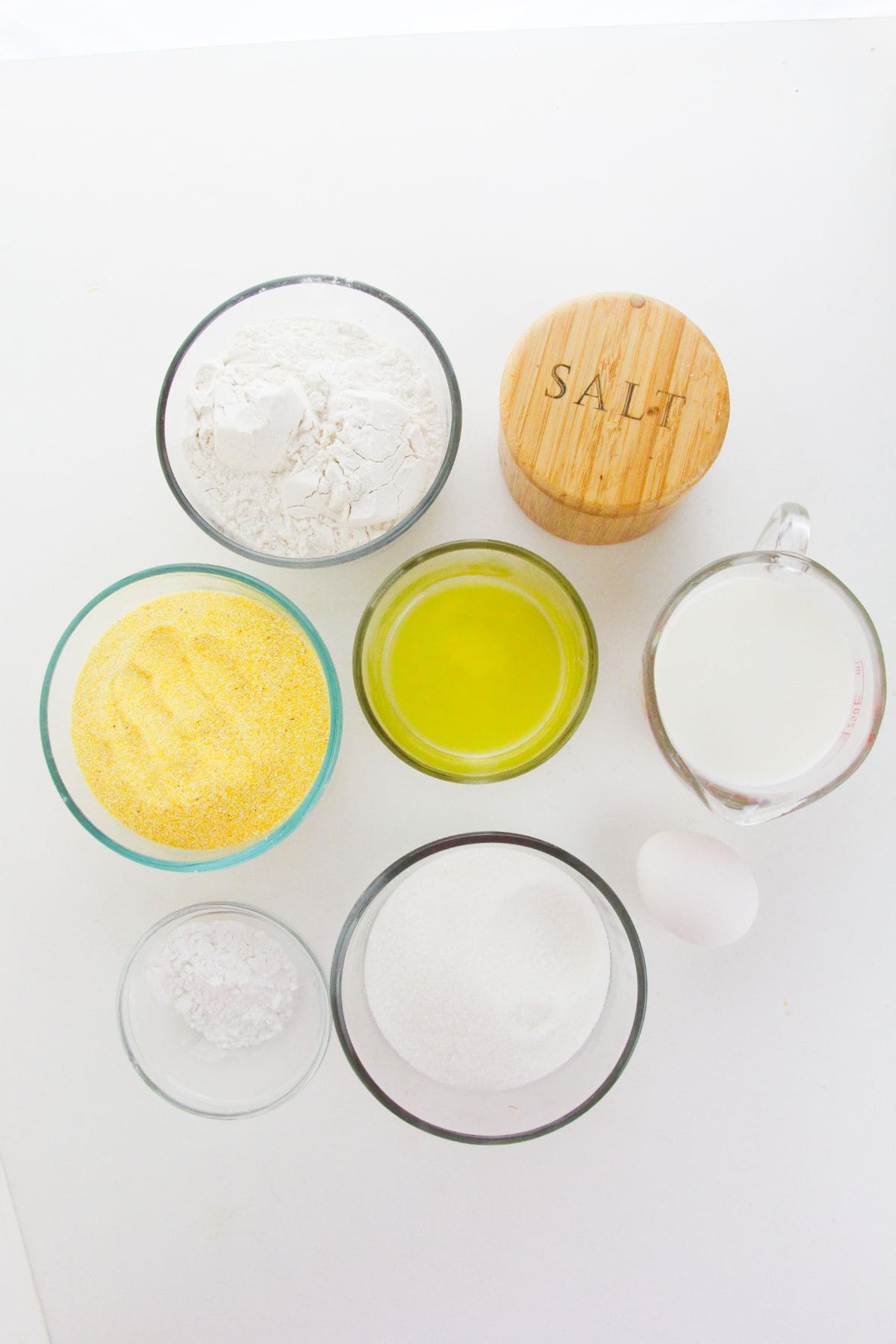 Cornmeal, eggs, flour etc for the dish.