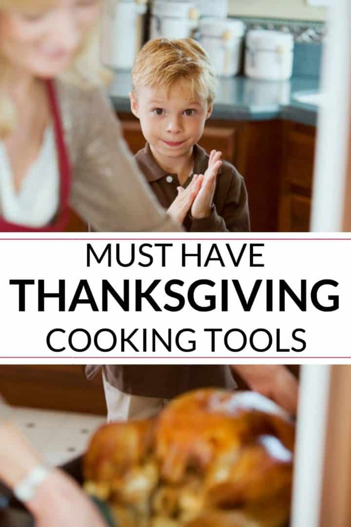 Thanksgiving meal coming out of the oven with child