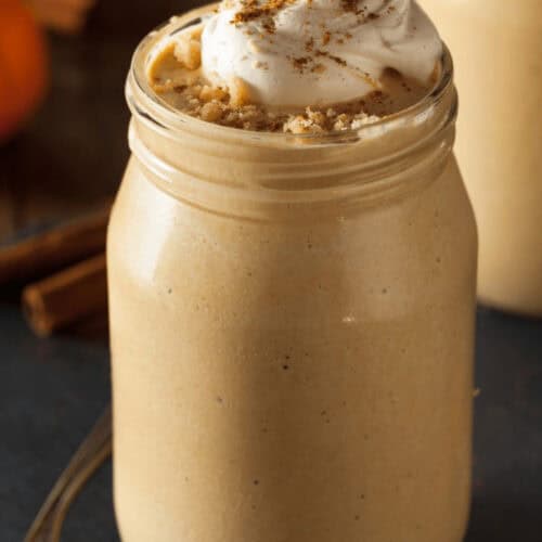 A side view of the drink.