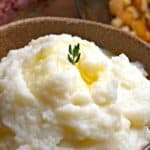 A serving of the finished instant pot mashed potaotes.