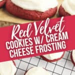 Red Velvet Cookies with Cream Cheese Frosting