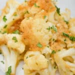 Tempting sicilian baked cauliflower with cheese.