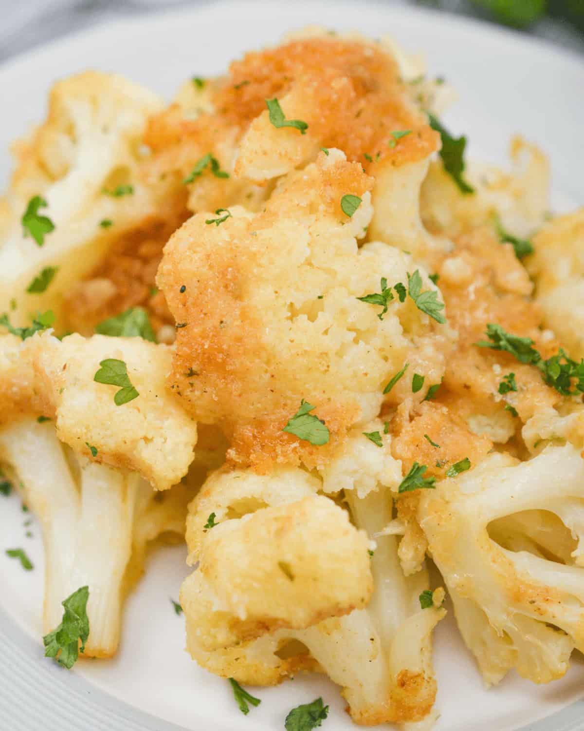 Tempting sicilian baked cauliflower with cheese.