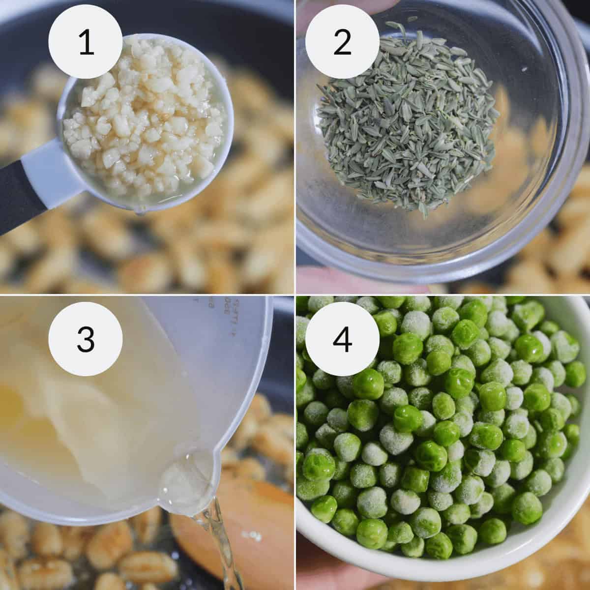 Cooking the vegetables.