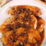 a top shot of the Spicy Honey Garlic Chicken.