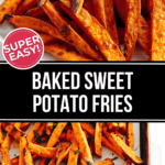 A plate of delicious baked sweet potato fries.